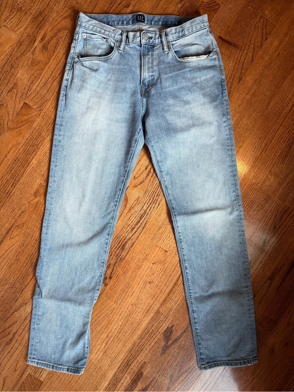 GAP Men’s Straight Jeans 31x34 Light Wash Denim